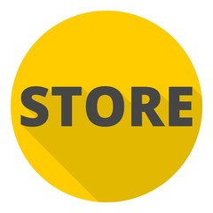 Store icon with long shadow