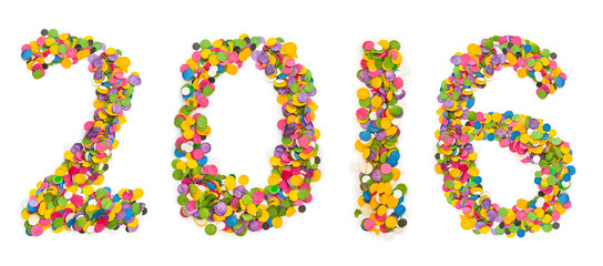 2016 made of confetti