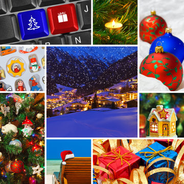 Collage of christmas images