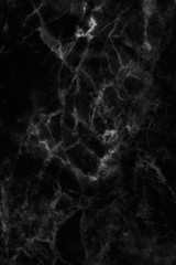 black marble patterned texture background , abstract marble in natural patterned.