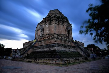 Wat Chedi Luang is a Buddhist temple in the historic centre of Chiang Mai, Thailand