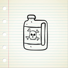 hand drawn poisonous chemical