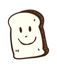 hand drawn cartoon bread icon