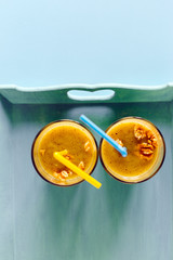 banana smoothies with milk