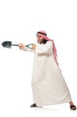 Arab businessman isolated on white