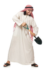 Arab businessman isolated on white