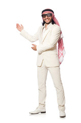 Arab businessman isolated on white