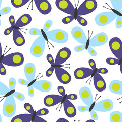 Fototapeta premium Seamless butterfly design - illustration. EPS 10 & HI-RES JPG Included 