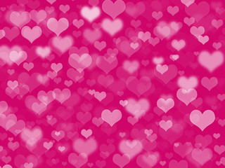 Abstract pink background with hearts