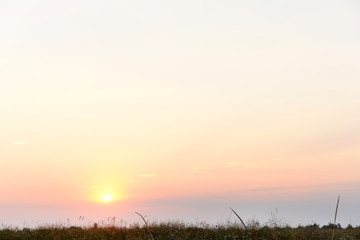 Sky background at sunset in the country