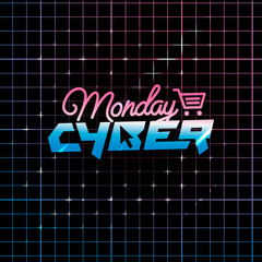 Cyber Monday online shopping and marketing concept