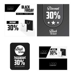 Black Friday Sale, discount and voucher template