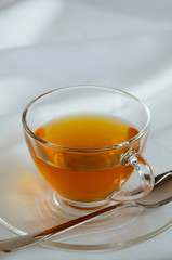 Glass Cup of Hot Tea for Tea Break.