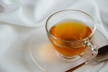 Glass Cup of Hot Tea for Tea Break.
