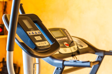 Elliptical machine control panel