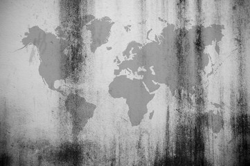 Dirty wall map