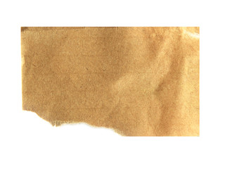 Hole ripped in paper. Copy space