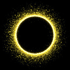 Obraz premium Sparkling golden satrdust solar eclipse