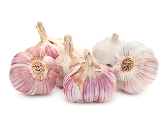 Garlic vegetable on white
