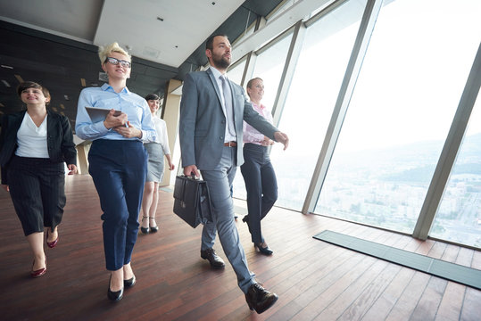 Business People Group Walking