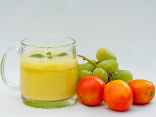 Green mango juice, Grape and Tomato