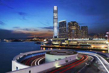 Hong Kong City at dusk
