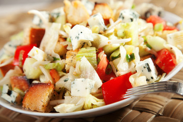 Blue cheese and tomatos salad