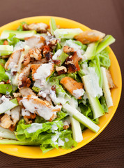 Chicken salad with zucchini