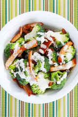 Chicken salad with zucchini