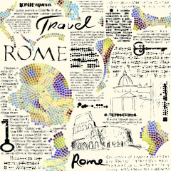 Rome newspaper background