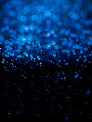  Abstract blur blue  bokeh lighting from glitter texture