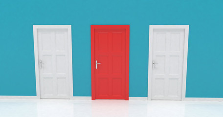 3d door render vote concept