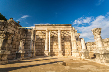 Synagogue in Jesus Town of Capernaum