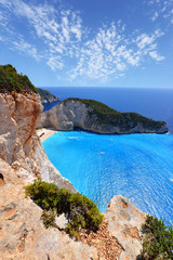 Navagio Beach on Zakynthos Island in Greece