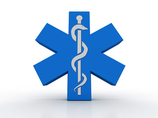 Rendering illustration Health care and medical logo 
