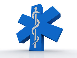 Rendering illustration Health care and medical logo 
