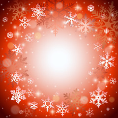 Winter christmas background with snowflakes