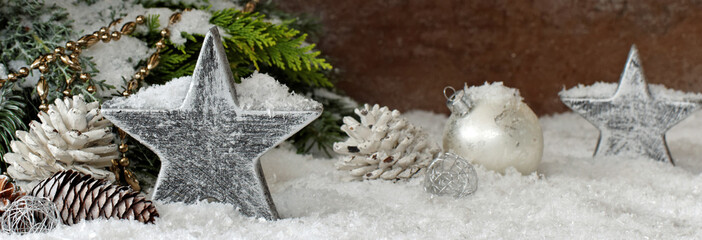 Winterliche Weihnachtsdekoration