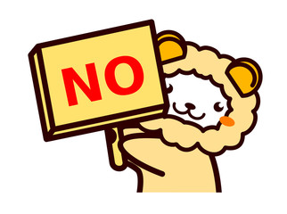 看板を持った動物シリーズ