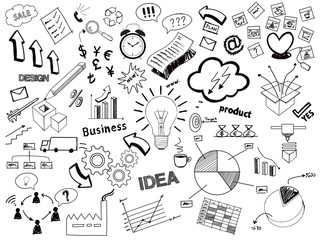 Business sketch doodles © efks