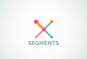 Vector outline minimal abstract geometric logo