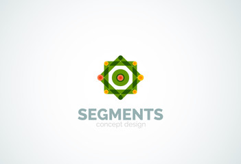 Vector outline minimal abstract geometric logo