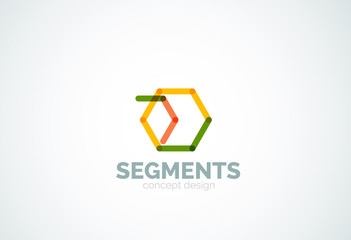 Vector outline minimal abstract geometric logo