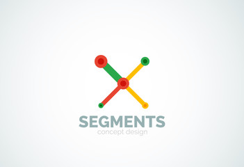 Vector outline minimal abstract geometric logo