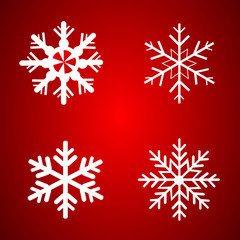 Naklejka na ściany i meble Vector snowflakes set for Christmas design.