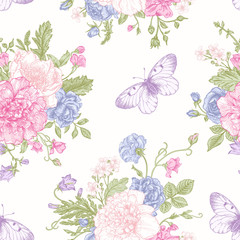 Fototapeta premium Seamless floral pattern.