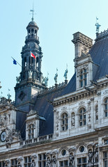 The Hotel de Ville, City Hall in Paris, France