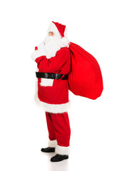 Santa Claus carrying bag with presents