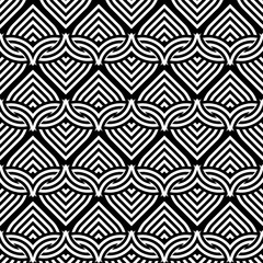 Design seamless monochrome interlaced pattern