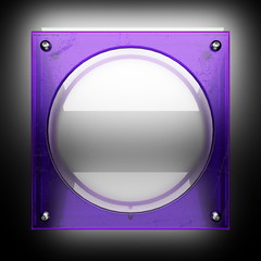 metal background with violet glass